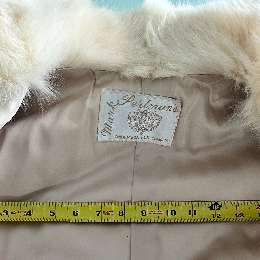 Genuine Coyote Fur Coat with Fox Trim | Vintage  – Med – Gorgeous Plush & Soft - Picture 11 of 16